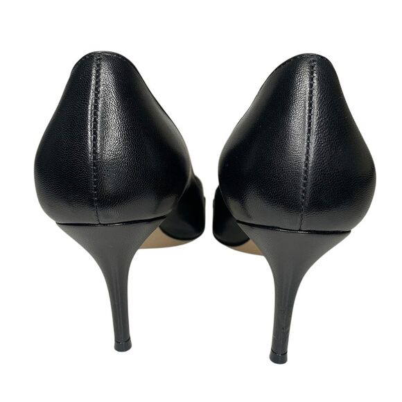 Gucci Zumi Black Leather Heels 37 EU 7 US Interlocking G Horsebit Made in Italy - Picture 9 of 13